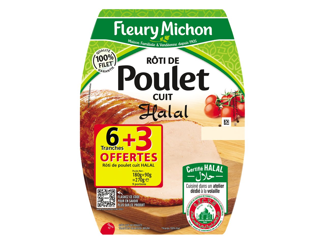 Fleury Michon Rôti de poulet halal
