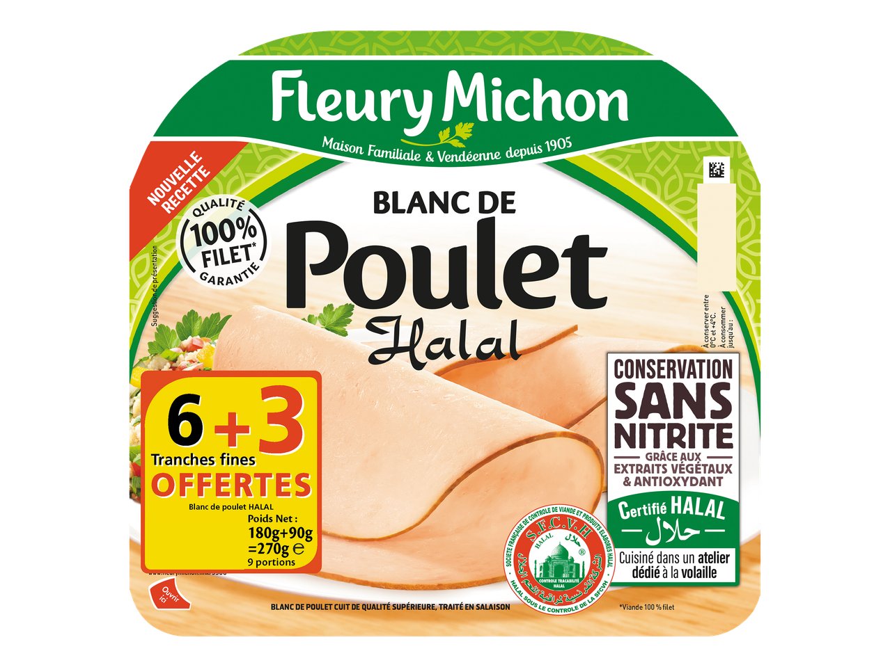 Fleury Michon Blanc de poulet nature halal