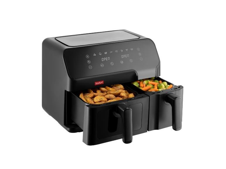 Friteuse à air chaud L, 2 compartiments, 5,1 l et 3,2 l, 2700 W.