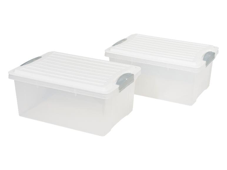 Boîte de rangement à 2 clips