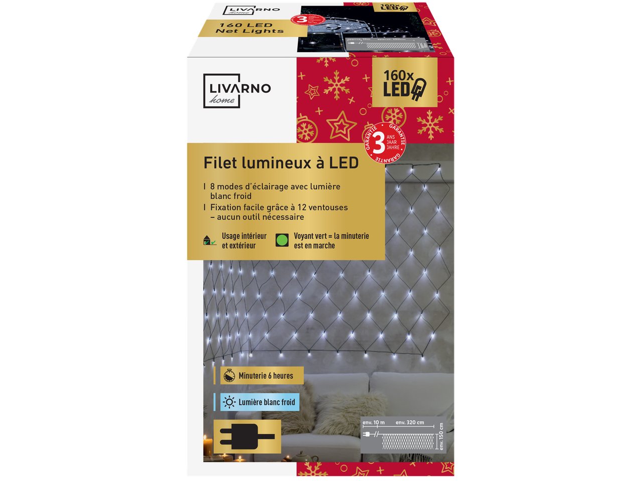 Rideau ou filet lumineux à LED