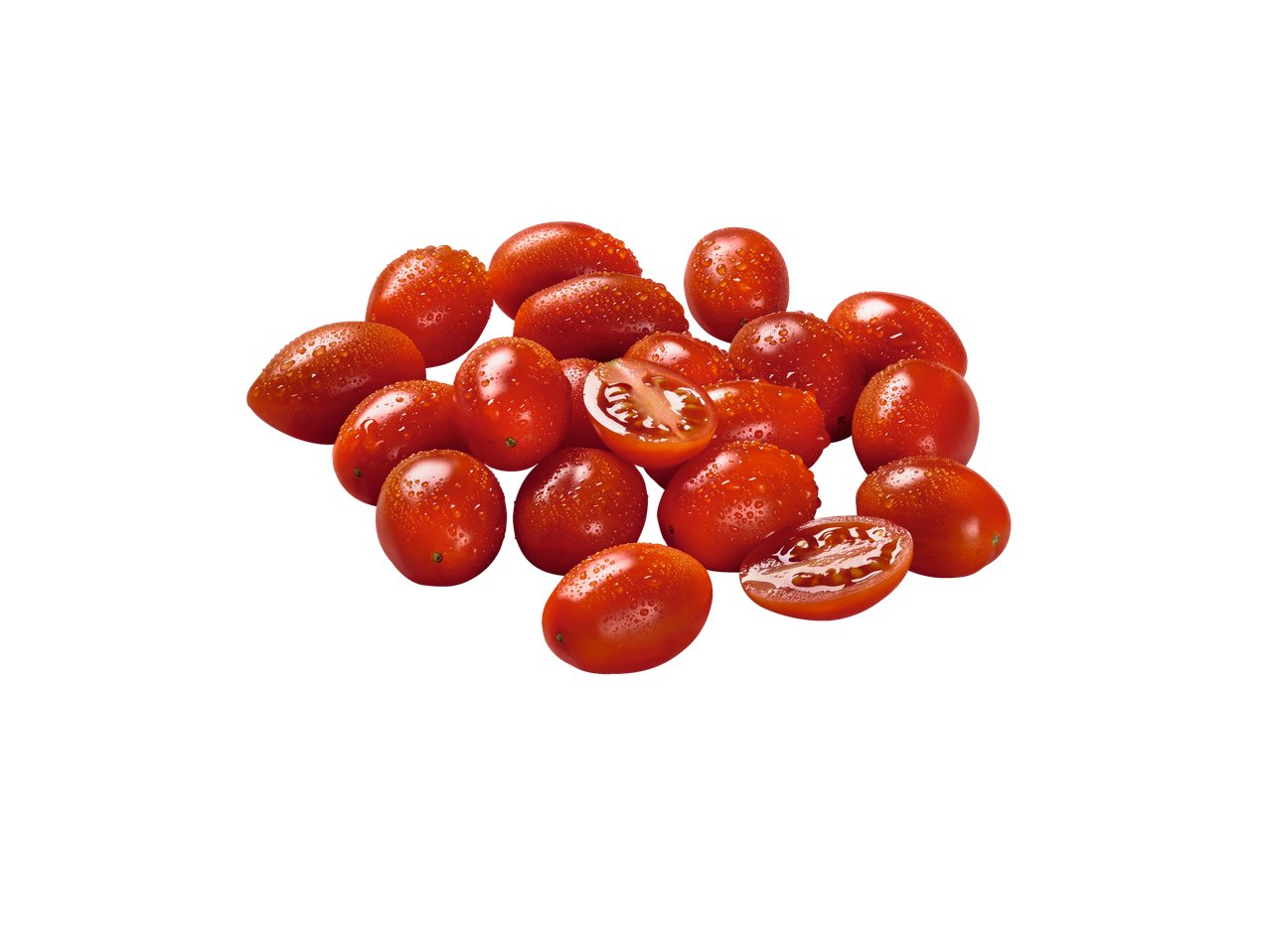 Tomates cerises allongées