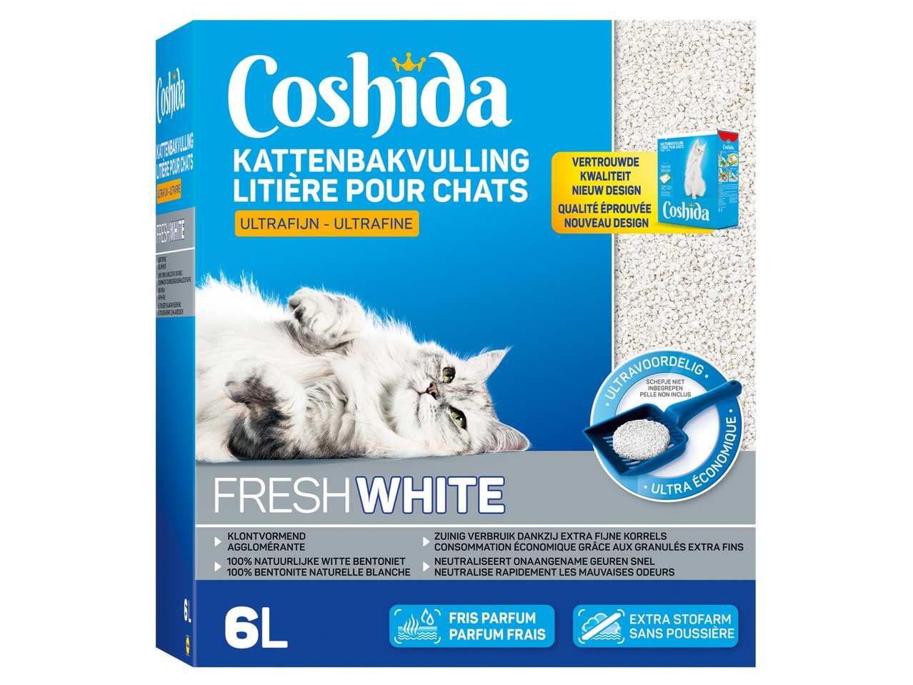 Litière chat agglomérante