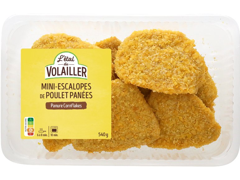 Mini escalopes de poulet panées