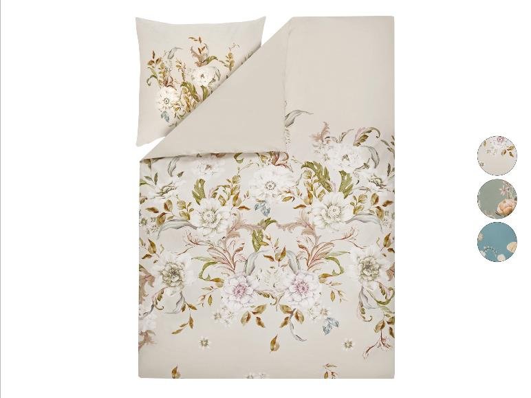 Parure de lit double face en satin, 140 x 200 cm.