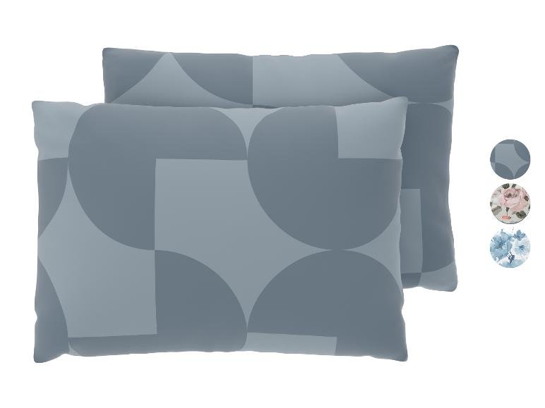 Lot de 2 taies d’oreillers en coton, 50 x 70 cm.