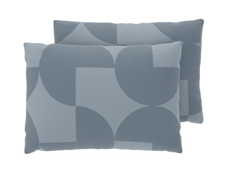 Lot de 2 taies d’oreillers en coton, 50 x 70 cm.
