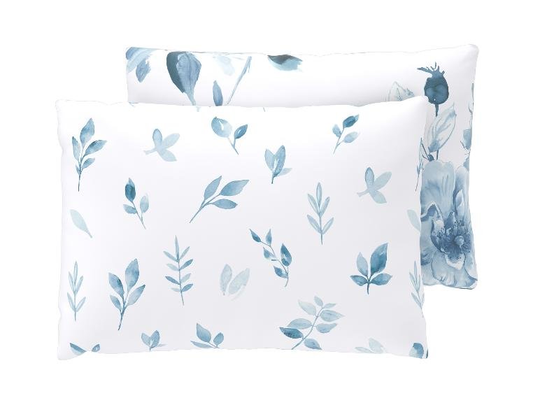 Lot de 2 taies d’oreillers en coton, 50 x 70 cm.