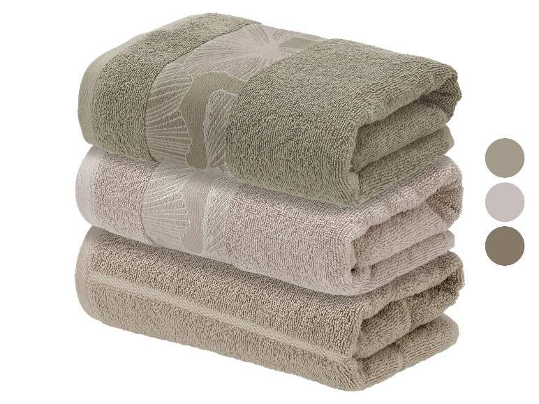 Lot de 2 serviettes de toilette en éponge, 50 x 100 cm