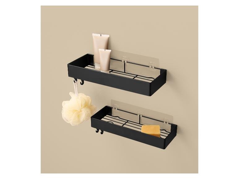 Lot de 2 étagères de douche ou baignoire
