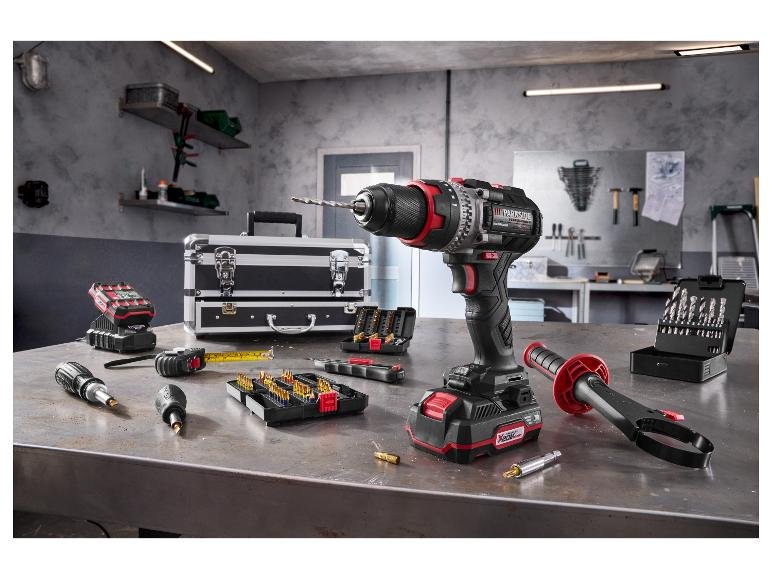 Set de perceuse-visseuse à percussion sans fil + 2 Batteries + Chargeur, 20 V