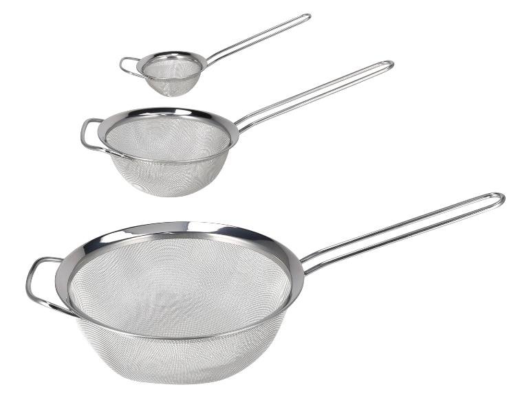 Set de 3 passoires en acier inoxydable