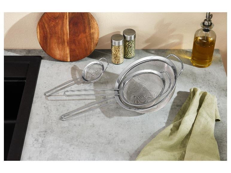 Set de 3 passoires en acier inoxydable