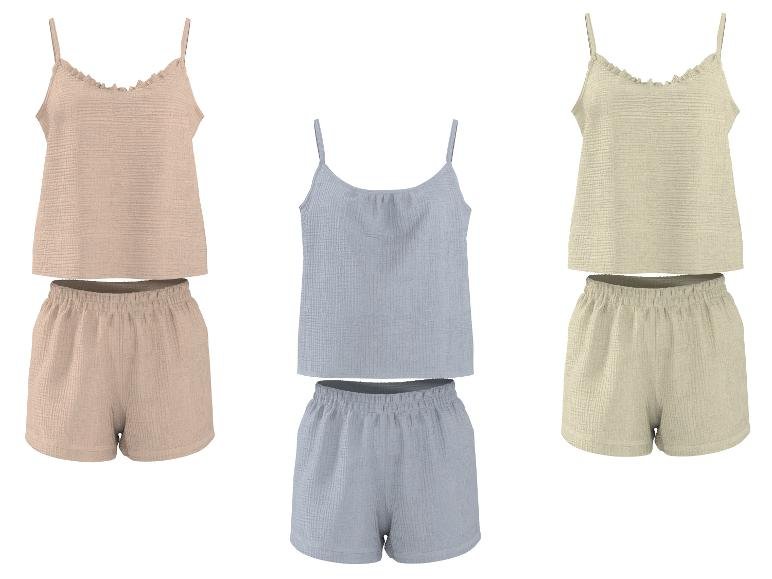 Pyjashort en mousseline pour femme