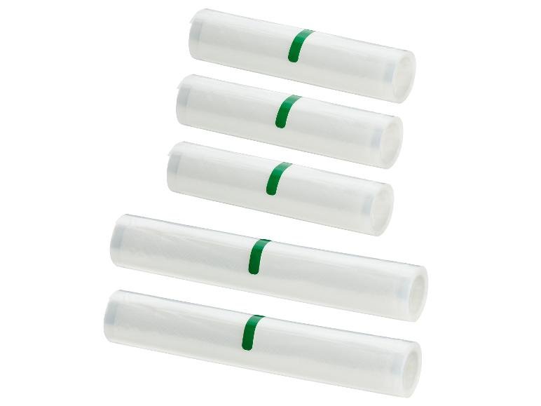 Lot de 5 rouleaux de film pour appareil de mise sous vide, 20 et 28 cm