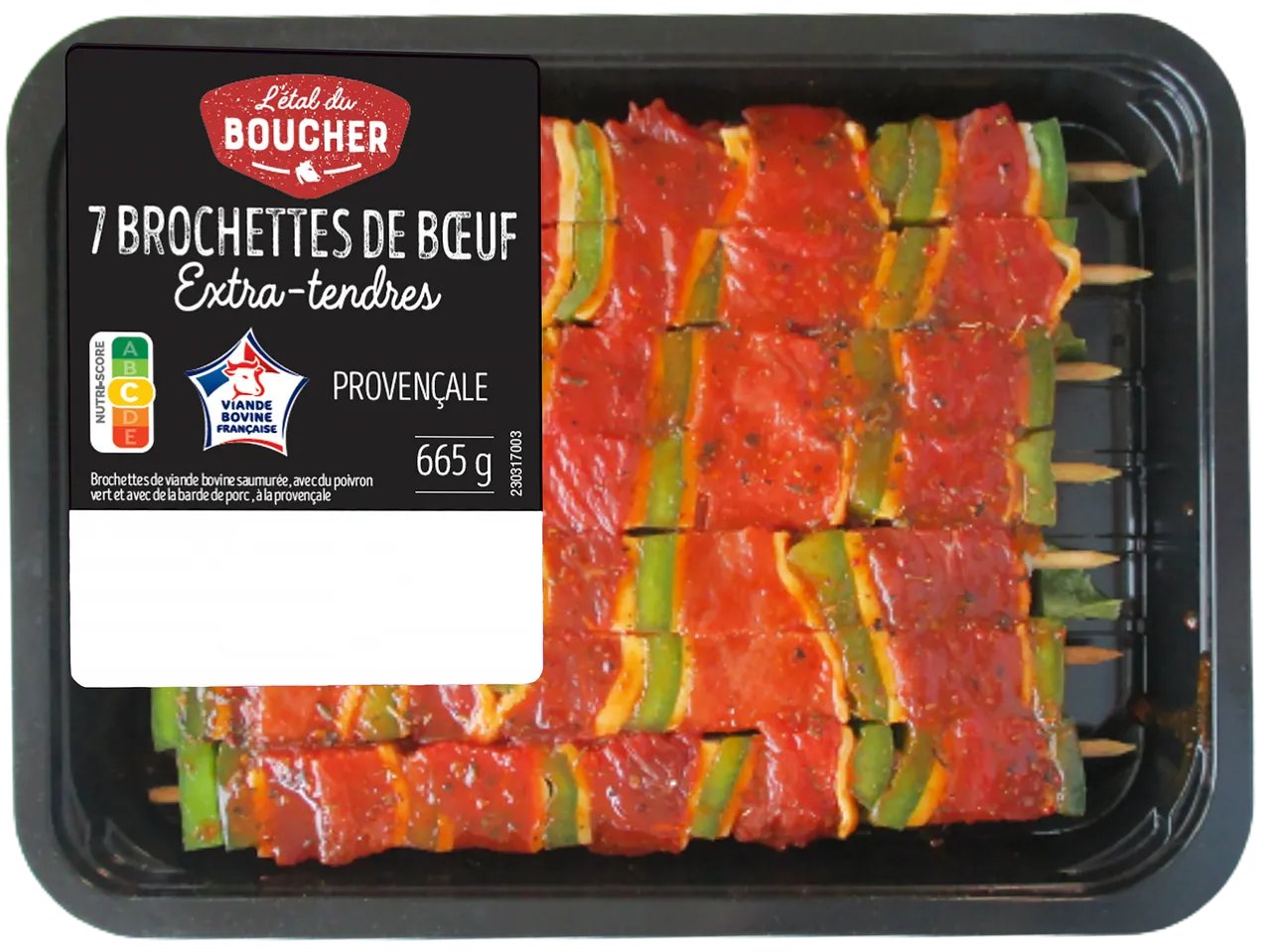 7 brochettes de bœuf extra tendres à la provençale