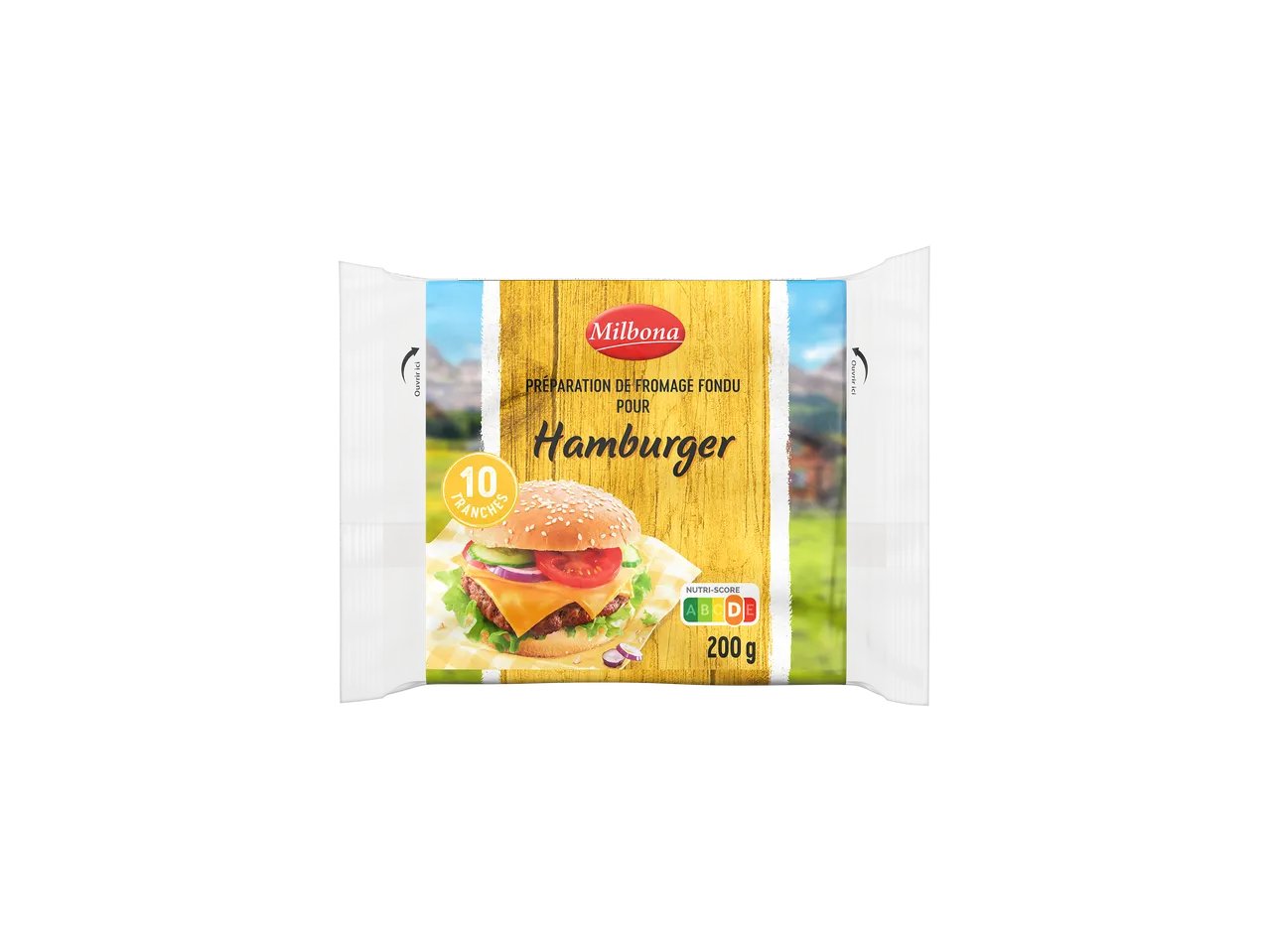 Fromage fondu en tranches Hamburger