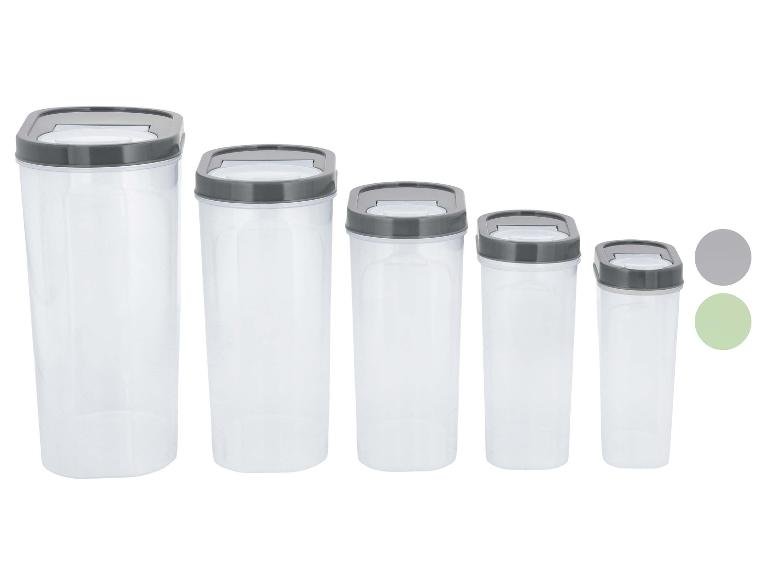 Boîtes verseuses en plastique, 5 pièces