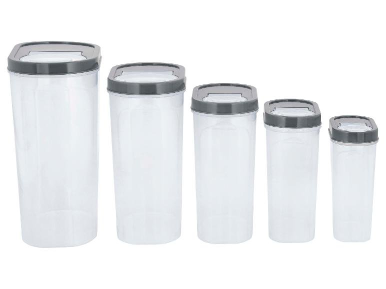 Boîtes verseuses en plastique, 5 pièces