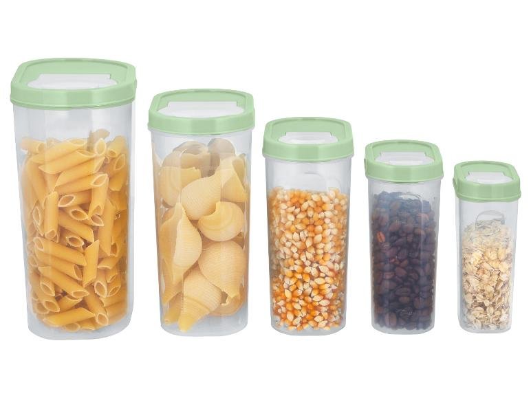 Boîtes verseuses en plastique, 5 pièces