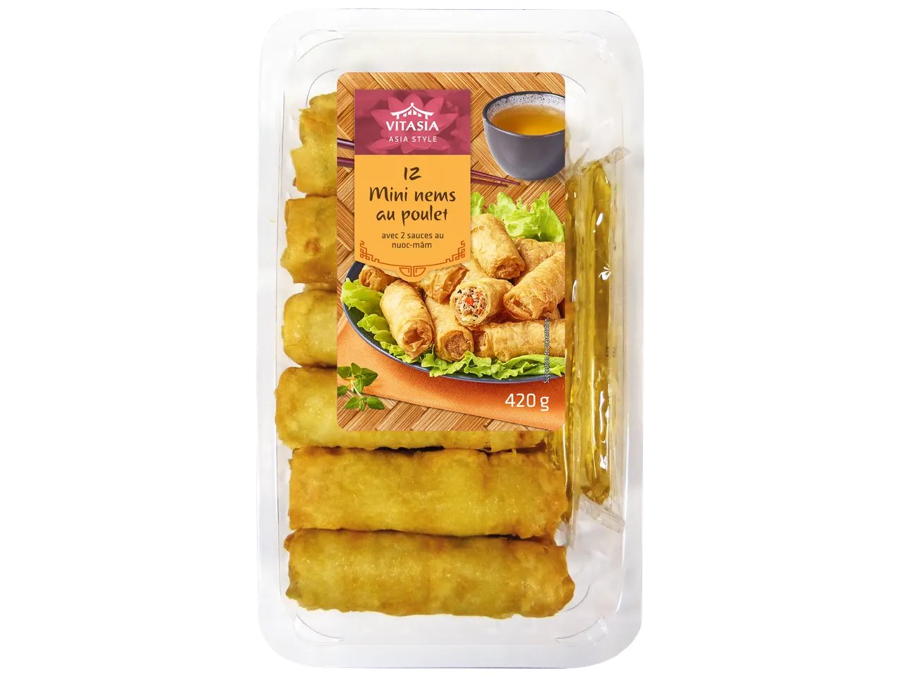 Plateau 12 mini nems au poulet