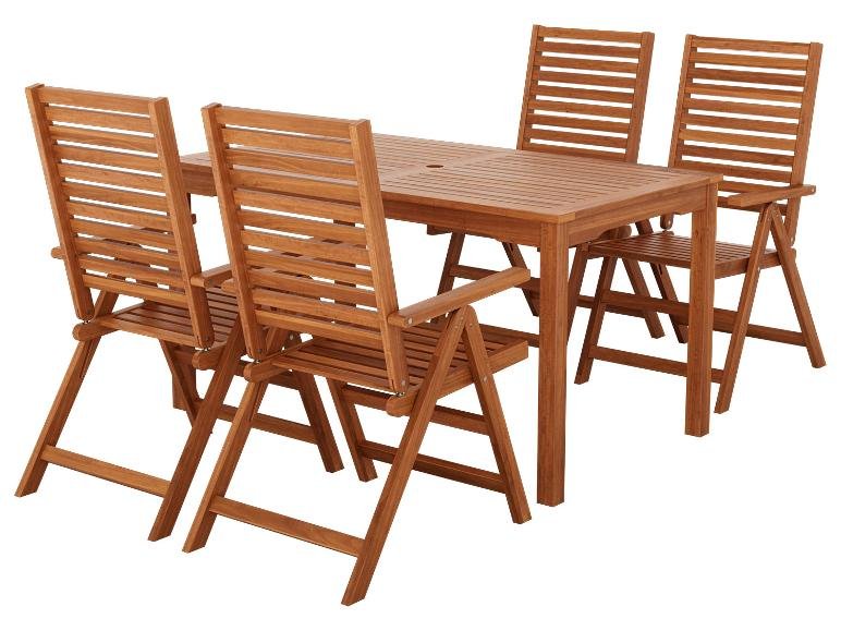 Table de jardin + Lot de 4 fauteuils Sevilla
