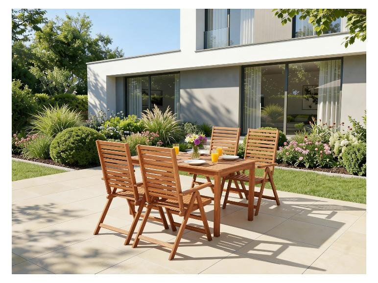 Table de jardin + Lot de 4 fauteuils Sevilla