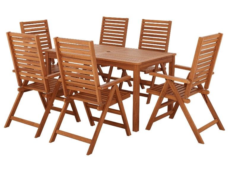 Table de jardin + Lot de 6 fauteuils Sevilla