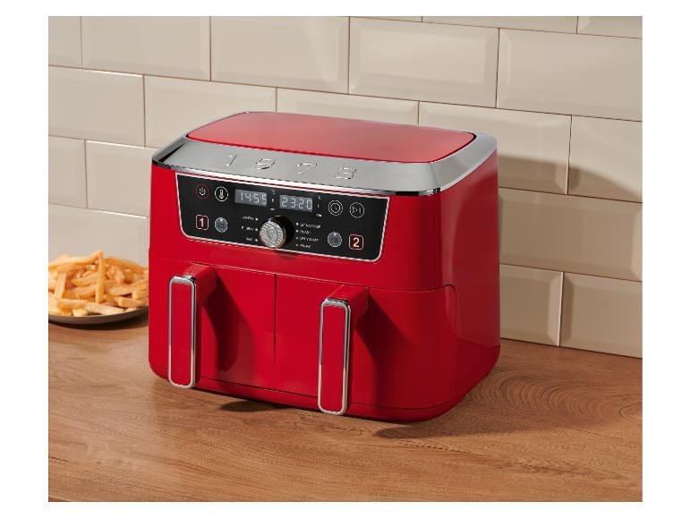 Friteuse à air chaud double zone Retro 1973, rouge