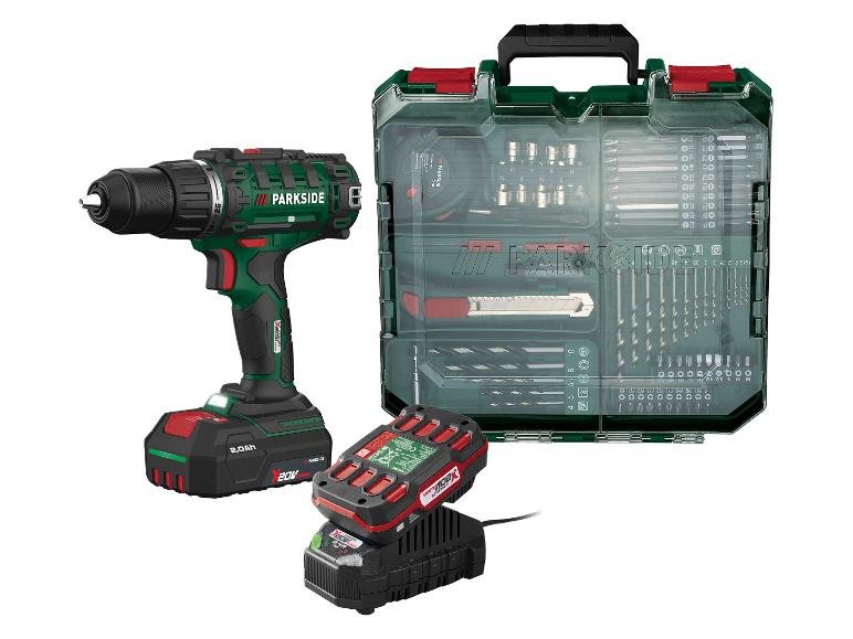 Kit perceuse-visseuse sans fil 20 V »PABS 20-Li I9«, avec batterie et chargeur.