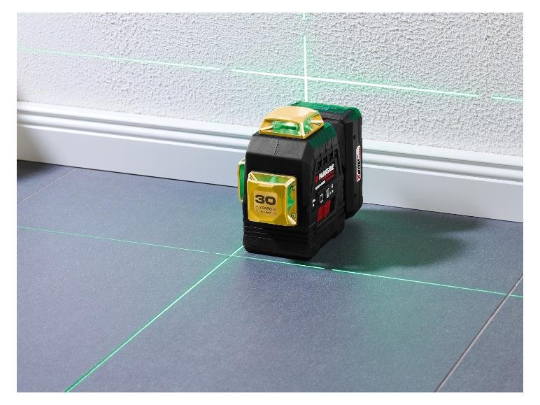 Set de démarrage niveau laser en croix sans fil Édition Limitée 30 ans + batterie + chargeur, vert, 30 m, 20 V