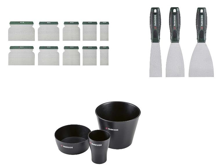 Spatules ou Seaux pour plâtre, 3 ou 10 pièces