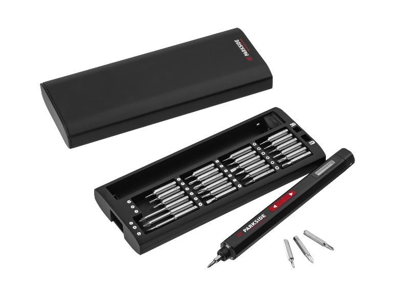 Set de tournevis de précision sans fil 4 V, PPEPS 3 A1, avec boîte de charge et de rangement
