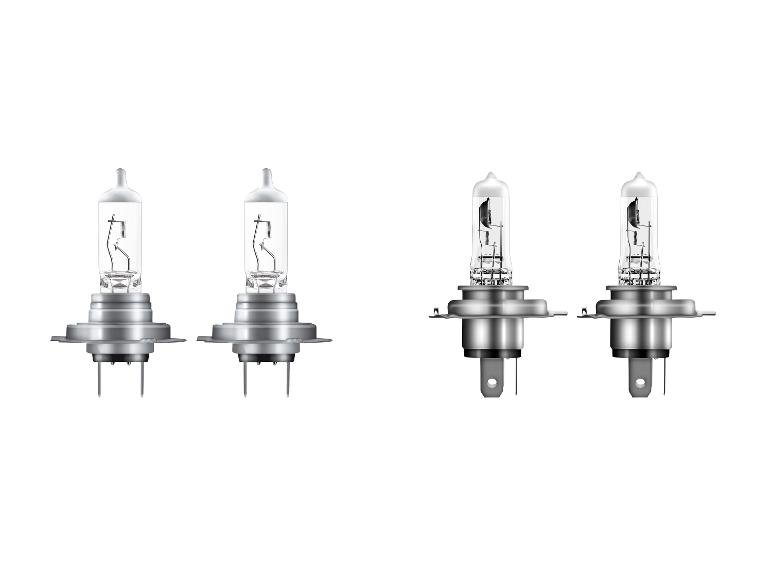 Ampoules halogènes pour phares auto H7 / H4, lot de 2