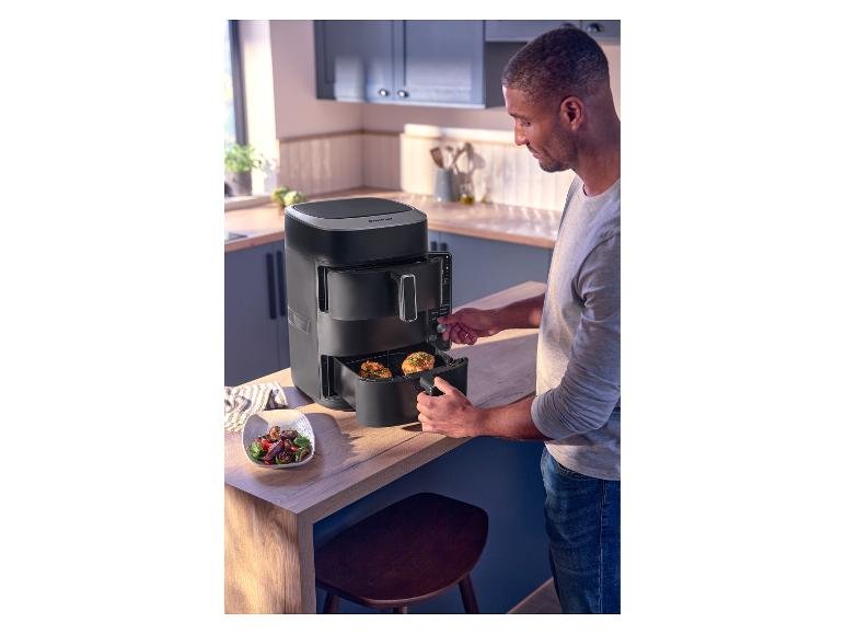 Friteuse à air chaud 2 zones superposées, 9,5 l