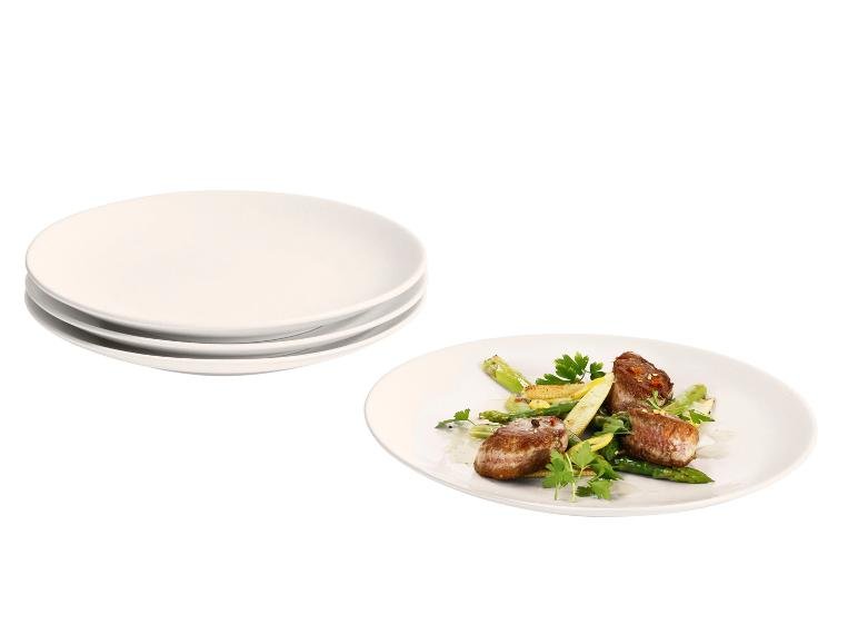 Set d'assiettes plates ou creuses en porcelaine, 4 pièces