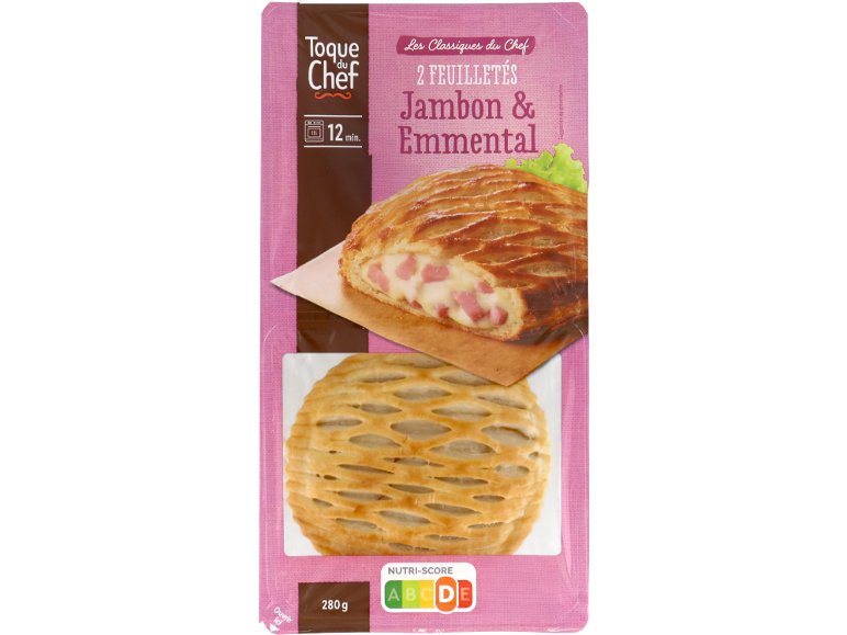 2 feuilletés jambon et emmental