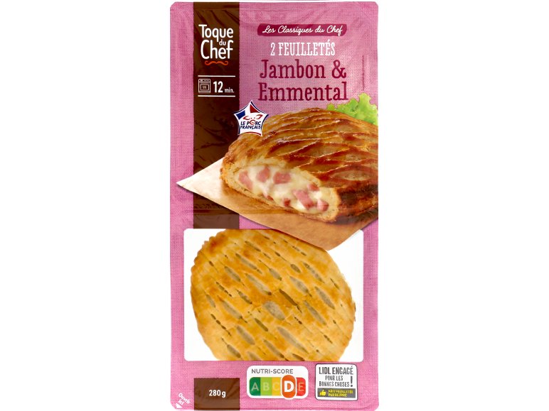 2 feuilletés jambon et emmental