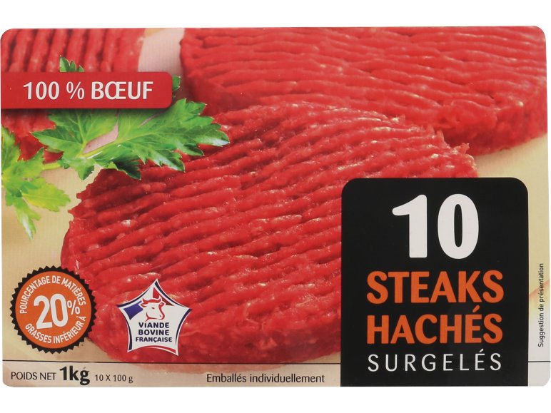 10 hachés au boeuf