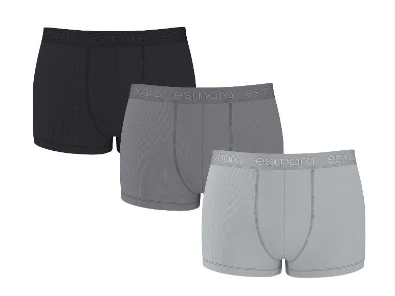Boxers côtelés pour hommes, lot de 3