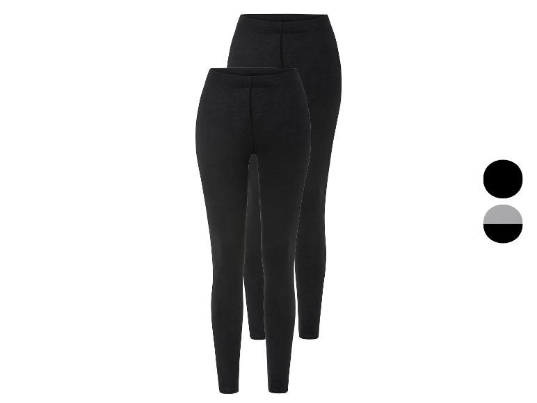 Leggings femme, lot de 2, en coton bio.