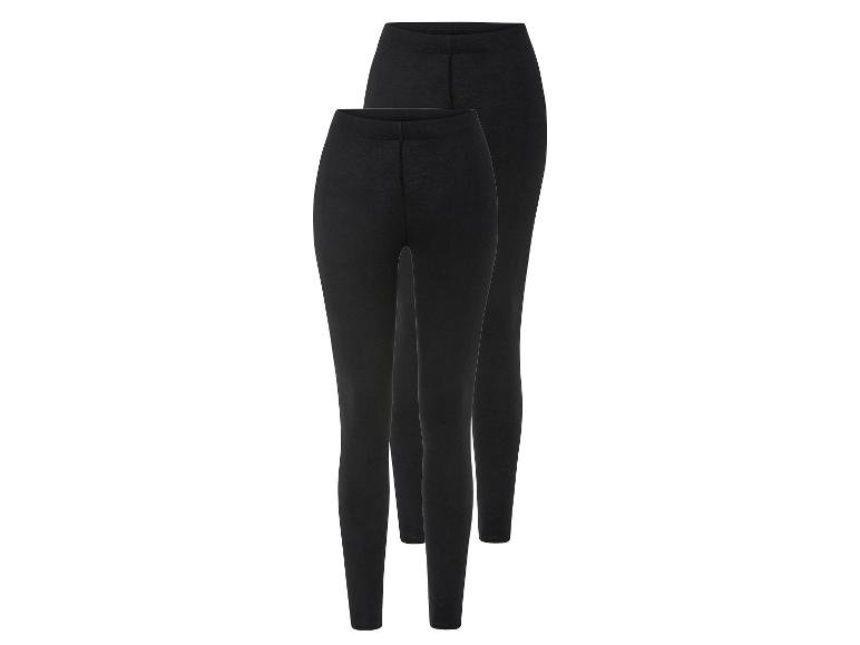 Leggings femme, lot de 2, en coton bio.