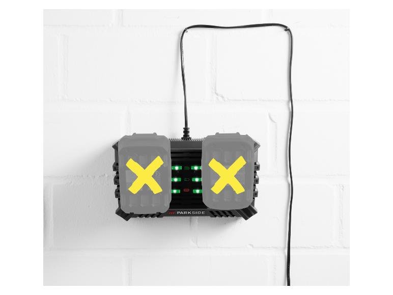 Chargeur double pour batterie 20 V / 2x 4,5 A « PDSLG 20 B1 », sans batterie.