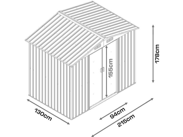 Abri de jardin, 2,4 m²