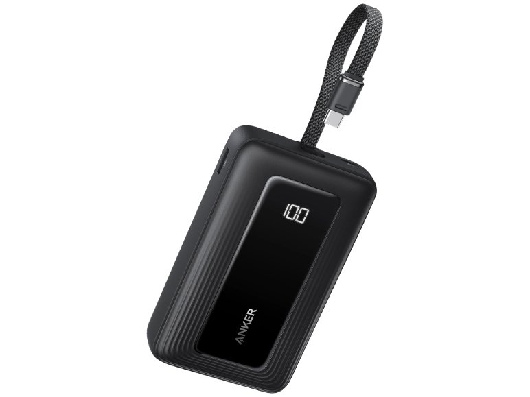 Batterie externe 20.000mAh A1689 30W avec câble USB-C intégré.
