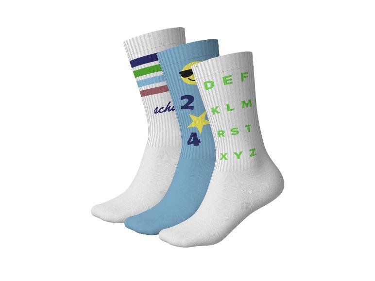 Lot de 3 paires de chaussettes de tennis enfant