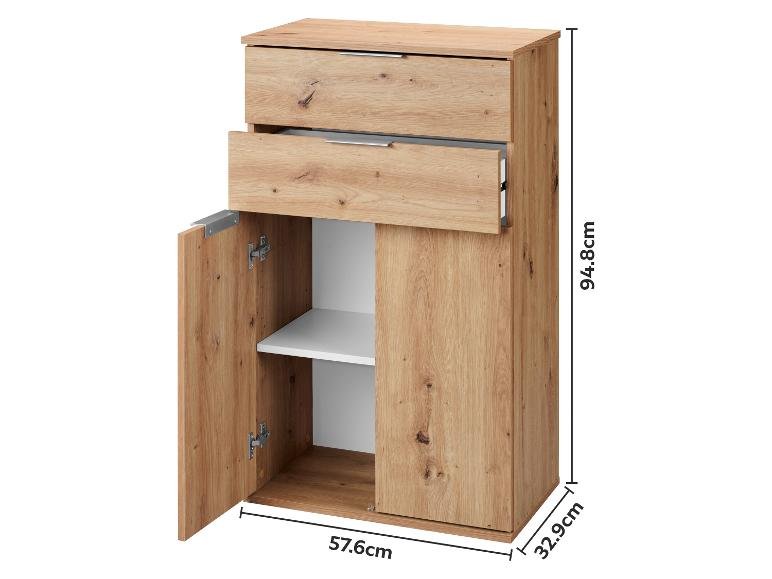 Meuble bas, 57,6 x 32,9 x 94,8 cm, imitation chêne