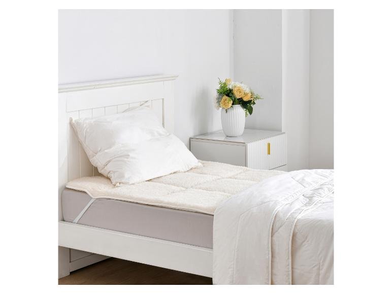 Surmatelas en laine vierge, 160 x 200 cm