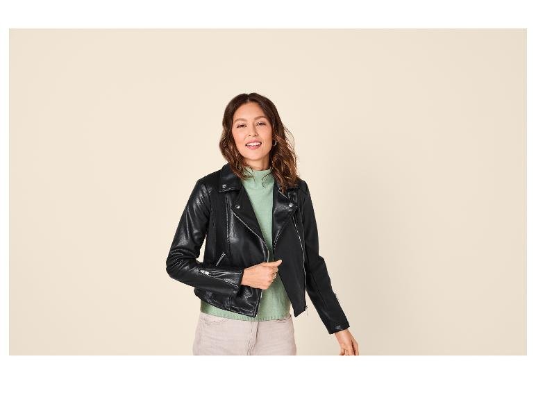Veste motard ou Blouson en similicuir femme