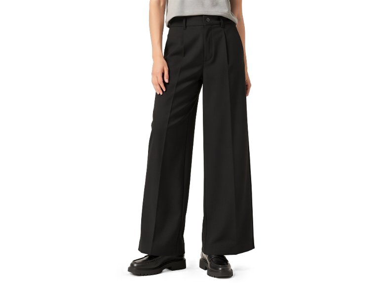 Pantalon large en twill femme